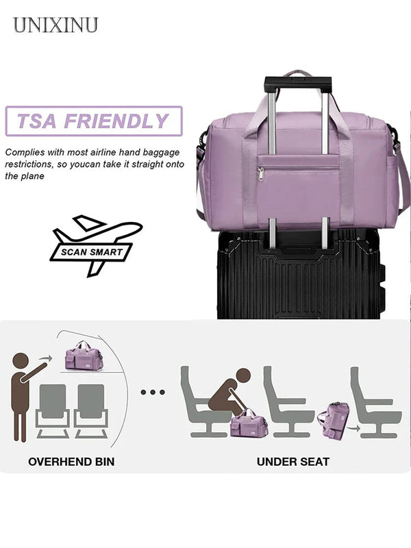 35L Flight-Ready Weekender With Shoe Compartment – Scarlett - Bellux