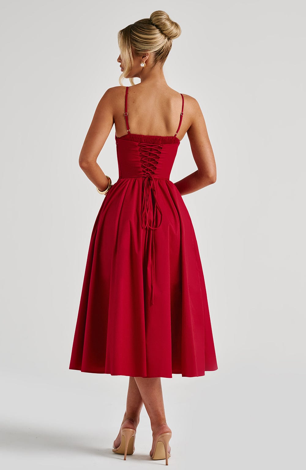 Asymmetric Midi Dress Side Split – Vivienne - Bellux