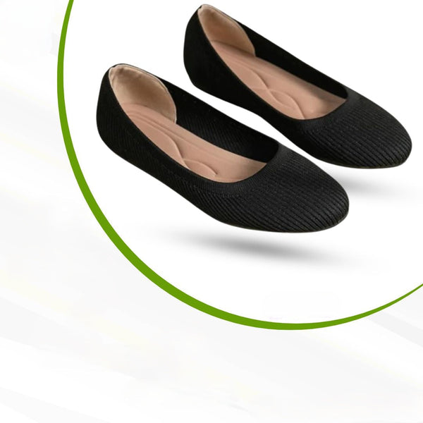 Ballet Flats Orthopaedic Support EVA – Melina - Velvet black - Bellux