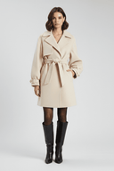 Belted Trench Coat Waist-Defining – Quinn - Beige - Bellux