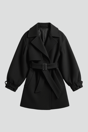 Belted Trench Coat Waist-Defining – Quinn - Bellux