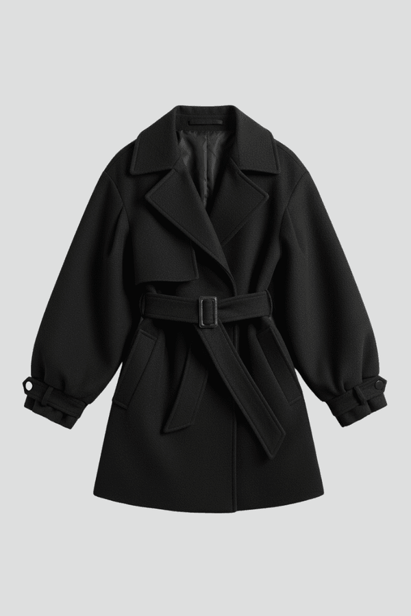 Belted Trench Coat Waist-Defining – Quinn - Bellux