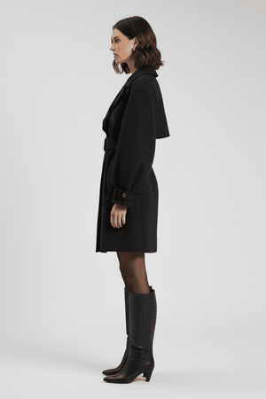 Belted Trench Coat Waist-Defining – Quinn - Bellux