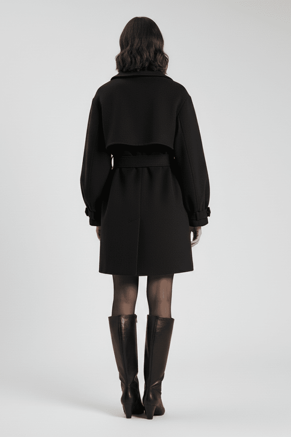 Belted Trench Coat Waist-Defining – Quinn - Bellux