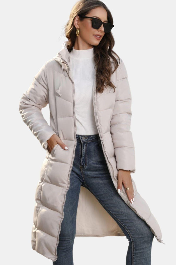 Belted V-Neck Overcoat Tailored Wool-Blend – Aurora - Khaki - Bellux