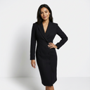 Blazer Midi Dress Tailored Sculpting Fit – Celestine - Black - Bellux