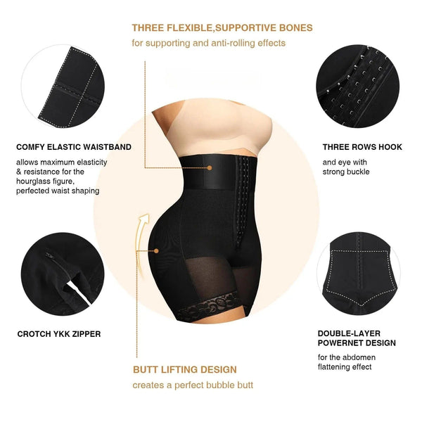 Boned High-Waist Tummy-Control Shorts – HourglassPro - Bellux
