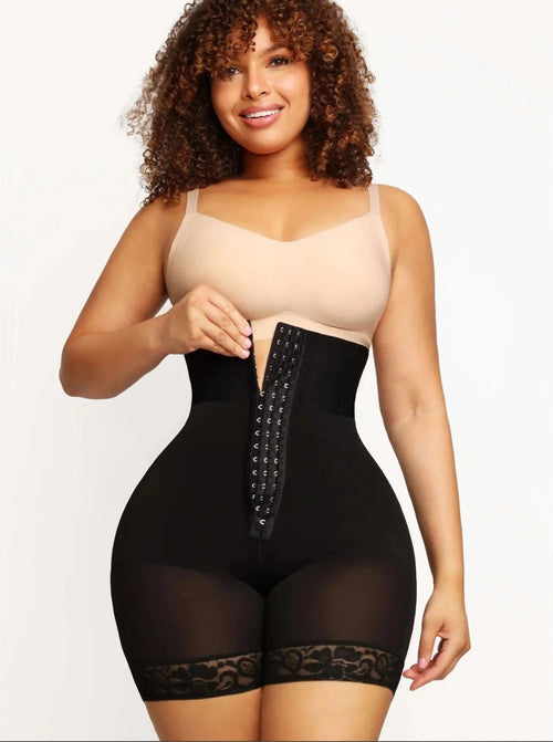 Boned High-Waist Tummy-Control Shorts – HourglassPro - Hook-and-eye front - Bellux