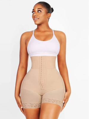 Boned High-Waist Tummy-Control Shorts – HourglassPro - Hook-and-eye front - Bellux