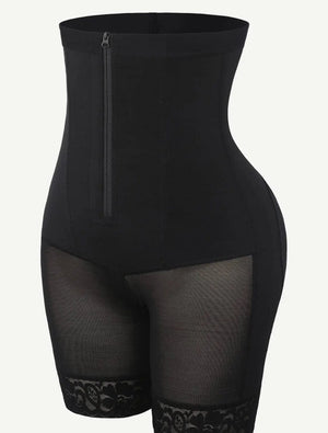 Boned High-Waist Tummy-Control Shorts – HourglassPro - Zipper-Front - Bellux