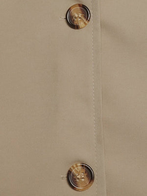 Checked-Lined Pocketed Trench Coat – Evelina - Bellux