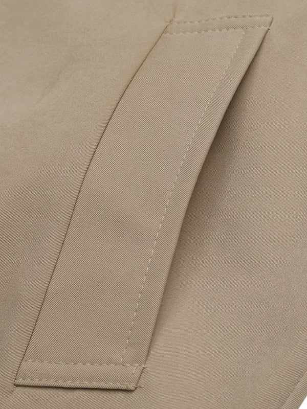 Checked-Lined Pocketed Trench Coat – Evelina - Bellux