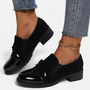 Chunky-Heel Bowknot Loafers – Cushioned Comfort – Lottie - Bellux