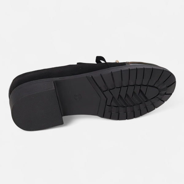 Chunky-Heel Bowknot Loafers – Cushioned Comfort – Lottie - Bellux