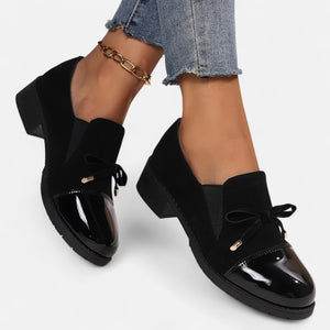 Chunky-Heel Bowknot Loafers – Cushioned Comfort – Lottie - Bellux