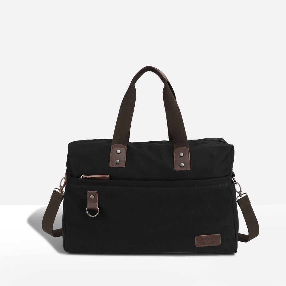 Commuter Bag Laptop-Friendly Water-Resistant Canvas – Huxley - Black - Bellux