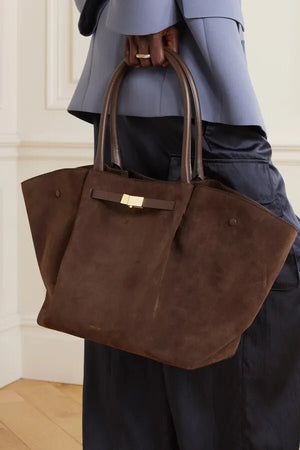 Commuter Shopper Tote Phone-Friendly – Cecily - Darkbrown Melai - Bellux