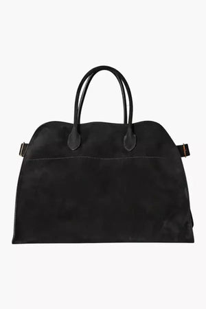 Commuter Tote Laptop-Friendly – Maeve - Suede Black Elara - Bellux
