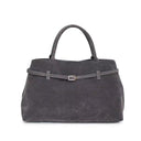 Commuter Tote Spacious Vegan Suede – Camille - Gray - Bellux