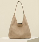Commuter Tote Spacious Vegan Suede – Luna - Apricot - Bellux