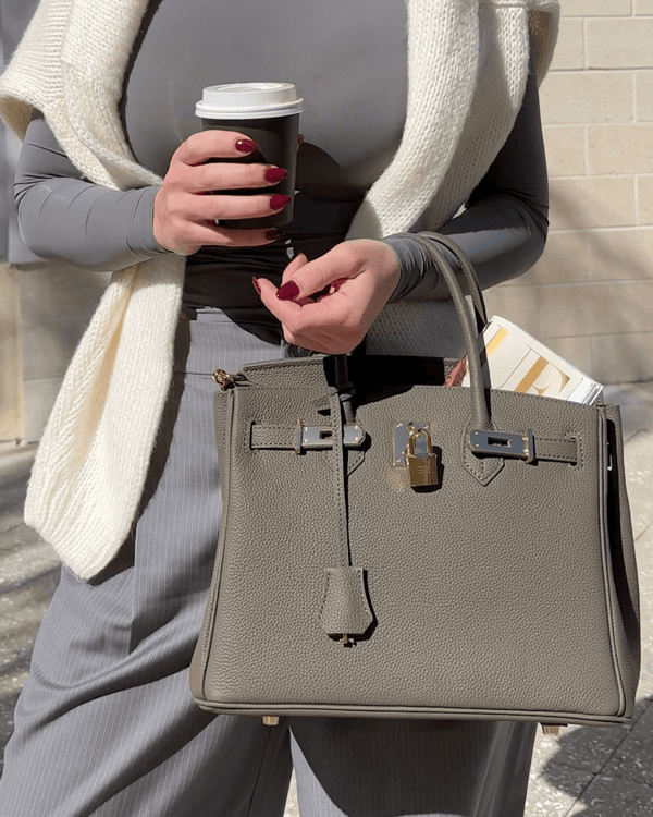 Commuter Tote Spacious Vegan Suede – Sienna - Bellux