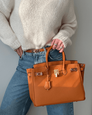 Commuter Tote Spacious Vegan Suede – Sienna - Bellux