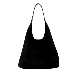 Commuter Tote Spacious Vegan Suede – Willow - Black - Bellux