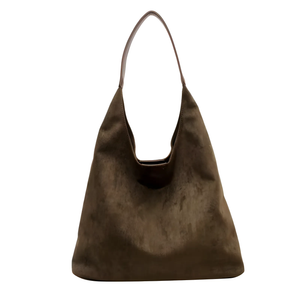 Commuter Tote Spacious Vegan Suede – Willow - Green - Bellux