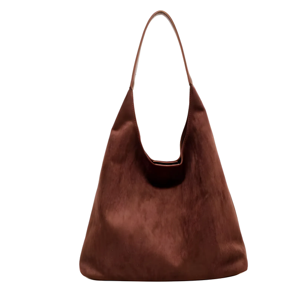 Commuter Tote Spacious Vegan Suede – Willow - Maroon - Bellux