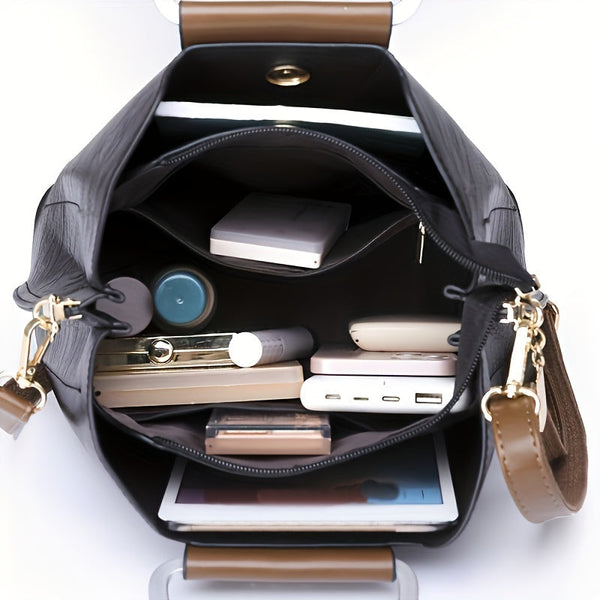 Convertible Commuter Tote Organised Leather – Maribel - Bellux