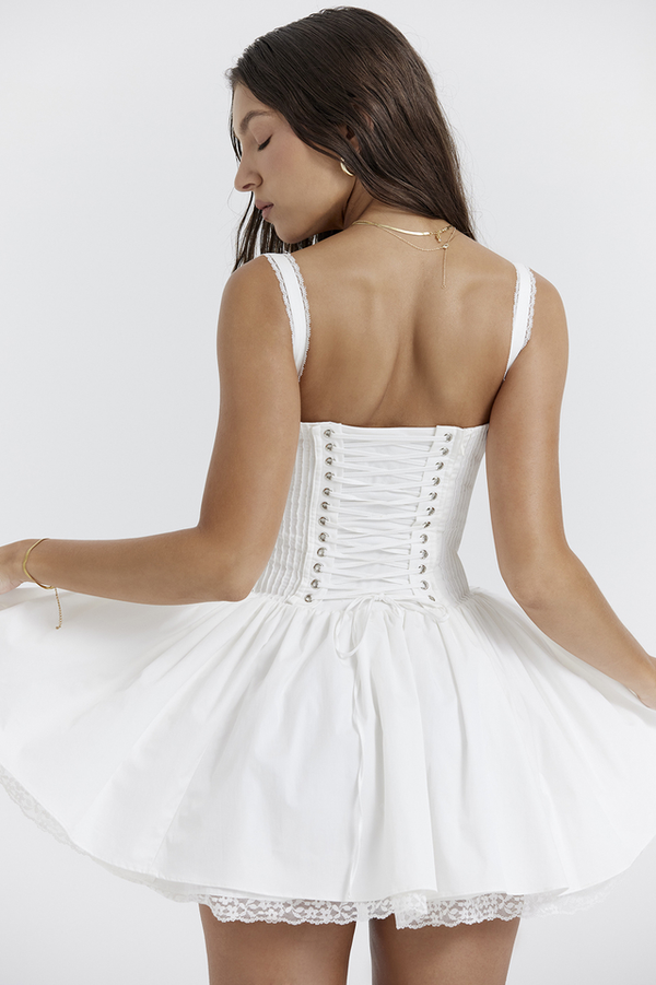 Corset Mini Dress Waist-Cinching Underwired – Lucinda - Bellux