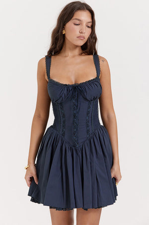 Corset Mini Dress Waist-Cinching Underwired – Lucinda - L - Bellux