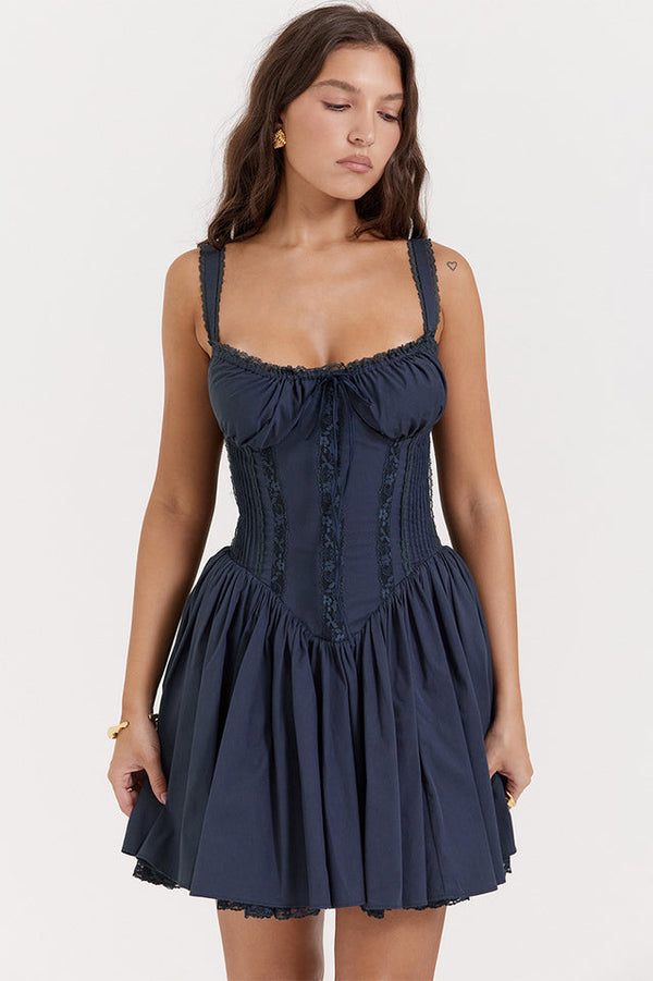 Corset Mini Dress Waist-Cinching Underwired – Lucinda - L - Bellux