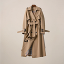 Double-Breasted Belted Trench Coat – Tailored Fit – Agatha - Khaki - Bellux