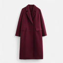 Double-Breasted Trench Coat – All-Season Tailored – Rosaline - Burgundy - Bellux