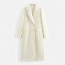 Double-Breasted Trench Coat – All-Season Tailored – Rosaline - White - Bellux