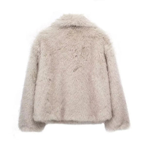Faux-Fur Jacket Tailored Lightweight Insulated – Camellia - Bellux