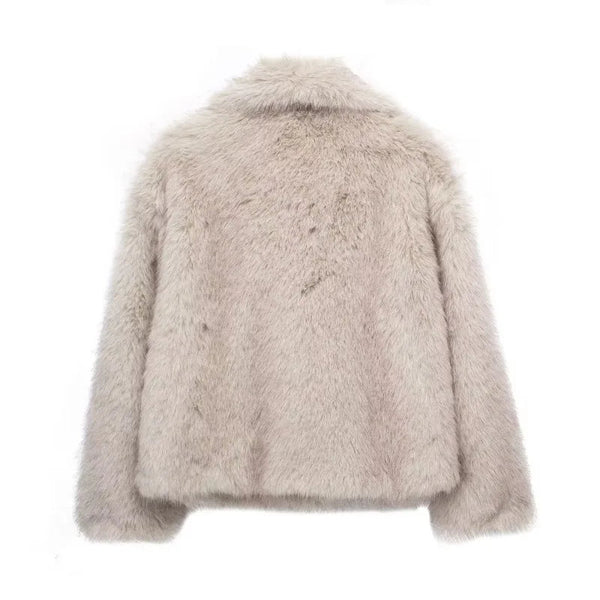 Faux-Fur Jacket Tailored Lightweight Insulated – Camellia - Bellux