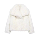 Faux-Fur Jacket Tailored Lightweight Insulated – Camellia - White - Bellux