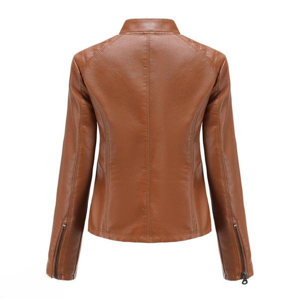 Fitted Premium Leather Jacket – Lucille - Bellux