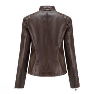 Fitted Premium Leather Jacket – Lucille - Bellux