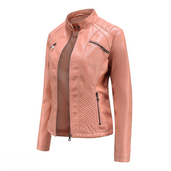 Fitted Premium Leather Jacket – Lucille - Bellux