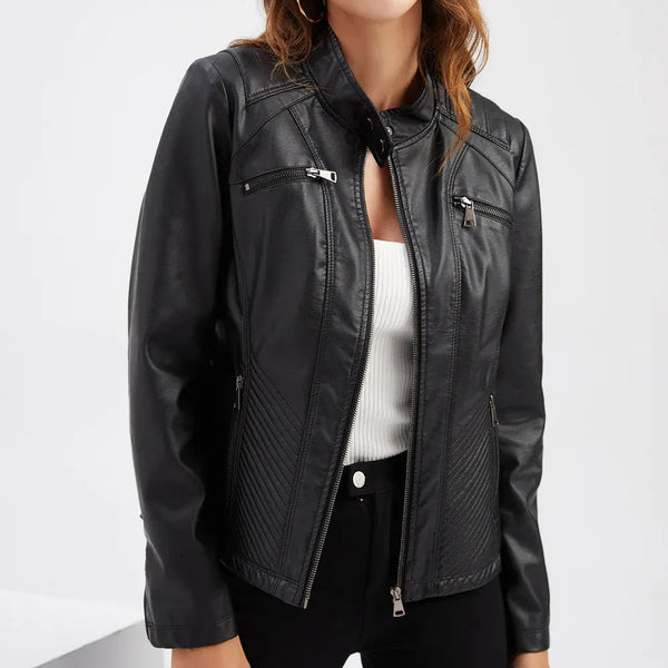 Fitted Premium Leather Jacket – Lucille