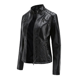 Fitted Premium Leather Jacket – Lucille - Bellux