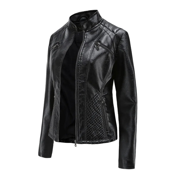 Fitted Premium Leather Jacket – Lucille - Bellux