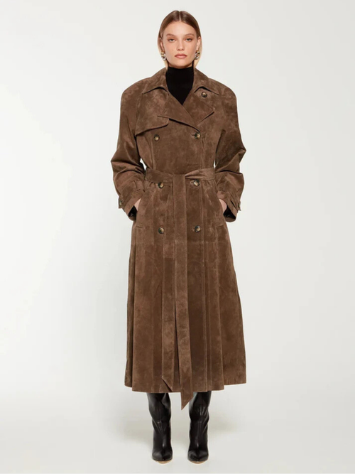 Full-Length Double-Breasted Trench Coat Tailored Fit – Fiona - Bellux