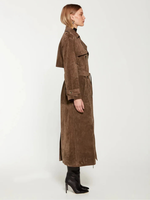 Full-Length Double-Breasted Trench Coat Tailored Fit – Fiona - Bellux