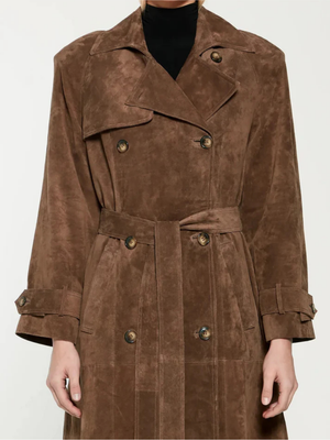 Full-Length Double-Breasted Trench Coat Tailored Fit – Fiona - Bellux