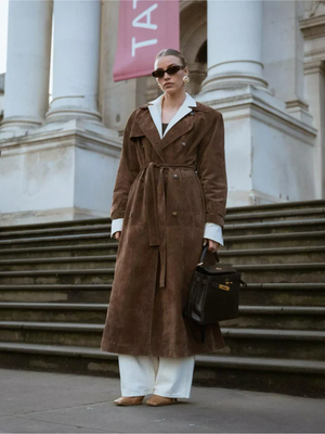 Full-Length Double-Breasted Trench Coat Tailored Fit – Fiona - Bellux