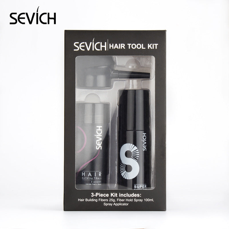 Hair Fibre Spray Waterproof For Thinning Hair - 3-piece Kit